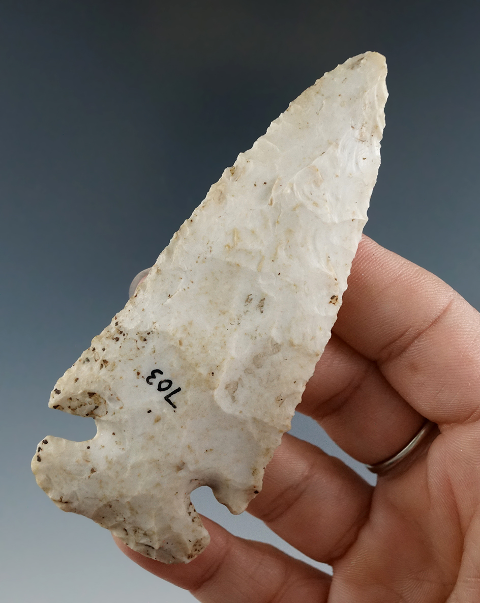 3 3/4" Dovetail - Burlington- found in St. Louis Co., Missouri. Comes with a Dickey COA.