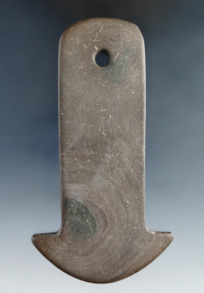 4 3/16" Anchor Pendant, reverse side naturally delaminated, Ohio. Bennett COA.