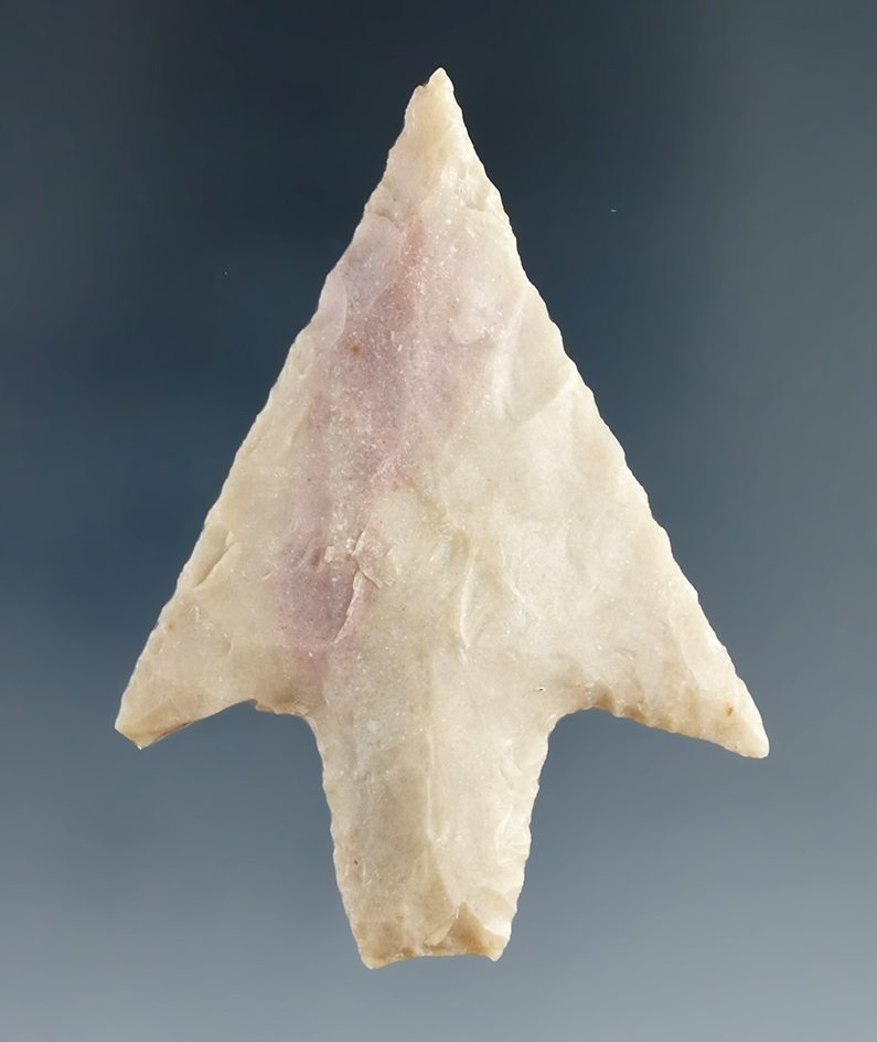 2 1/8" Langtry point that is well styled and nicely flaked found in Uvalde Co., Texas.