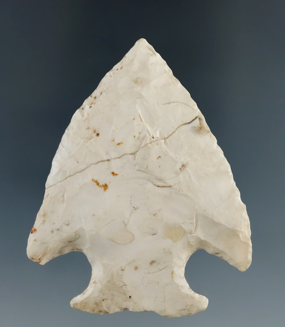 2 3/8" nicely styled Snyders Hopewell found in Adams Co., Illinois made from Burlington chert.