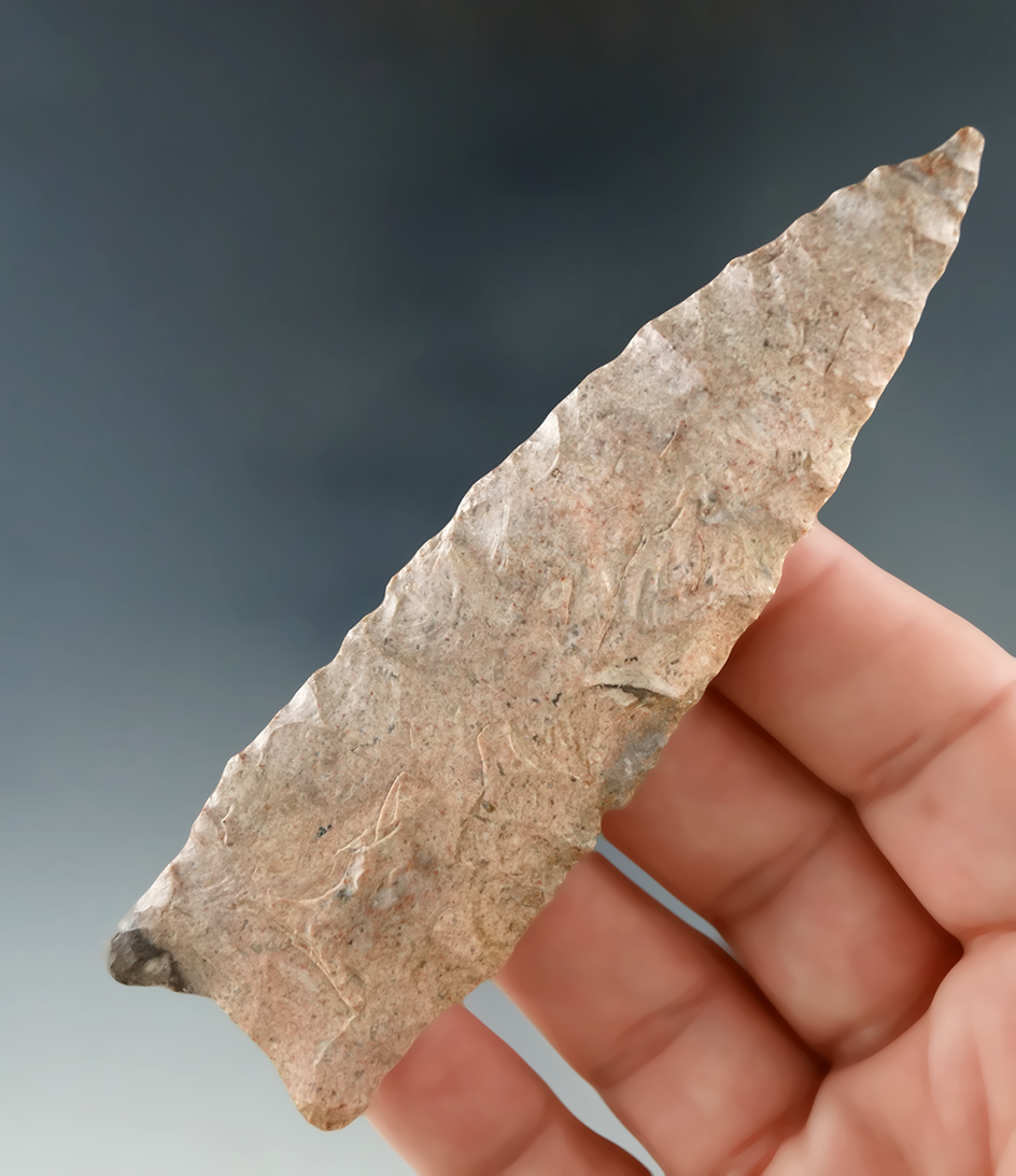 4" Dalton made from attractive material found near the Illinois River, Calhoun Co., Illinois.