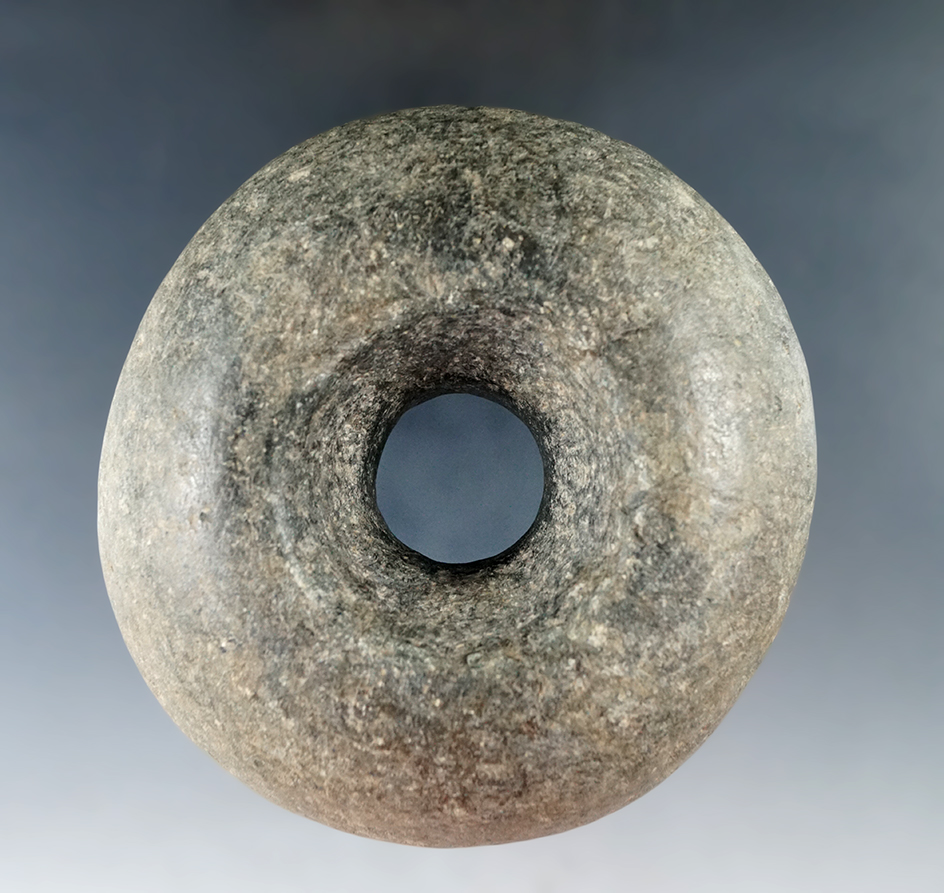 4" drilled pre-Columbian Inca Mace Head - Hardstone that is nicely polished found in Peru.