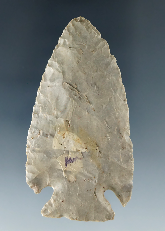 2 11/16" Archaic Cornernotch with nice flaking and style found in Kentucky.