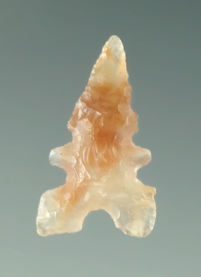 3/4" Toyah point - beautiful red and clear agate found in Texas. Ex. Charles Shewey. Ex. Museum.