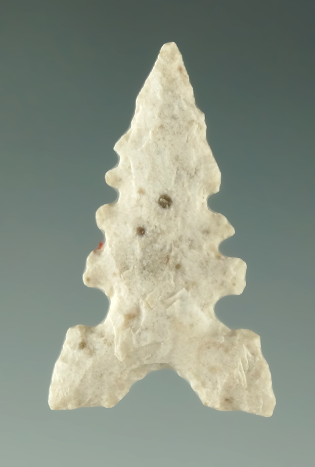 1 1/16" Toyah point that is nicely patinated - Texas. Ex. Charlie Shewey collection. Ex. Museum.