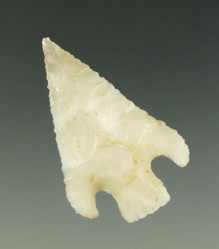 1 7/16" classic style Shumla point found in Texas. Ex. Museum.