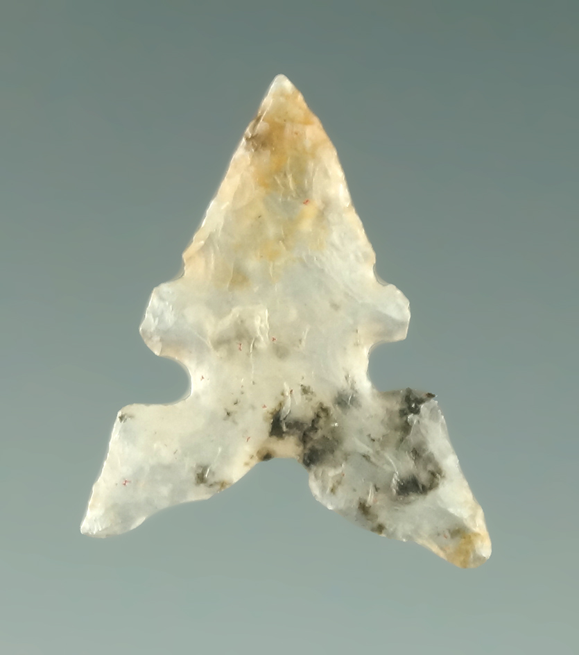 11/16" delicately made Toyah found in Texas. Ex. Charlie Shewey collection. Ex. Museum.