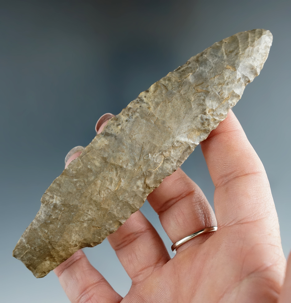 5" Fort Payne chert Stemmed Knife found in Madison Co., Kentucky.