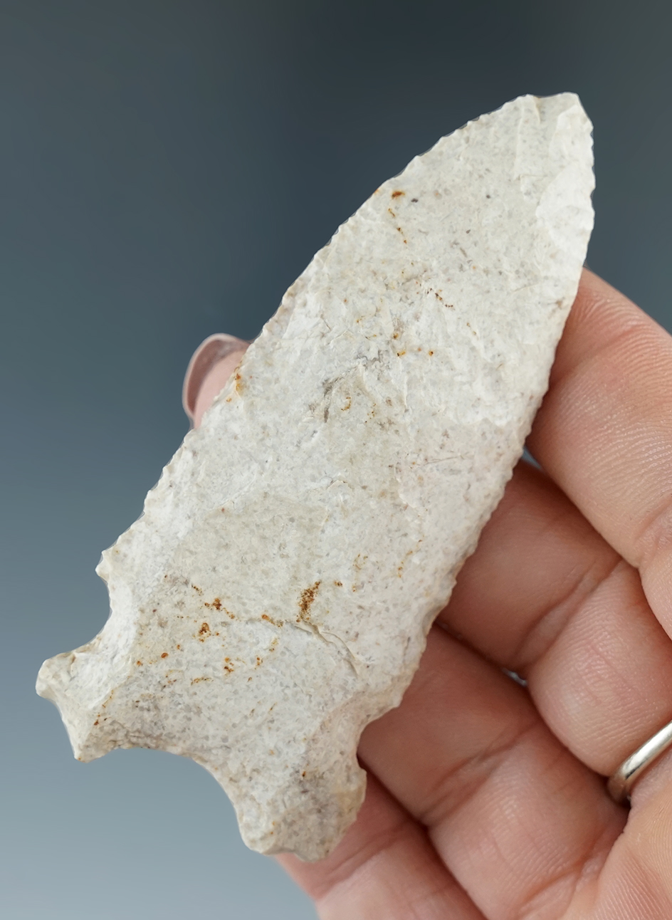 Heavily patinated 3" Graham Cave found in Illinois.