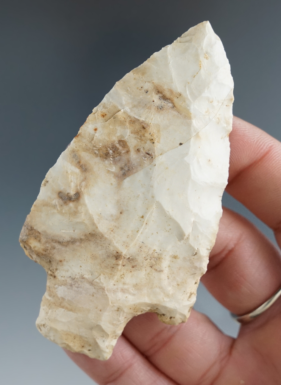 3 1/4" Burlington chert Stone Square Stem Knife found in Missouri.