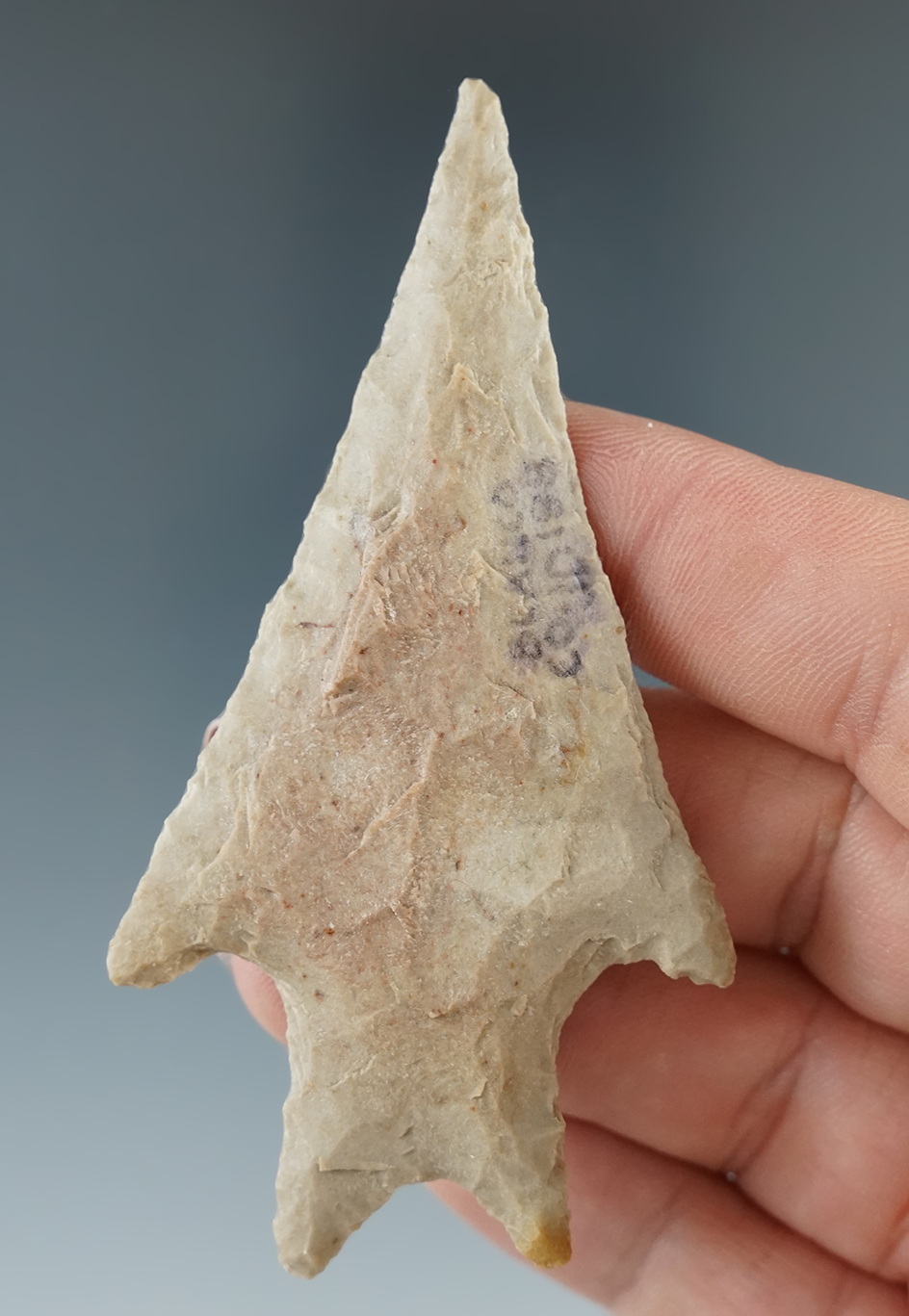 3 5/16" Pedernales point found in Blanco Co., Texas.