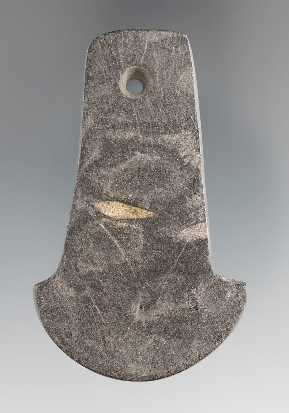 2 7/8" Anchor Pendant made from nicely mottled slate in excellent condition - Ross Co., Ohio.