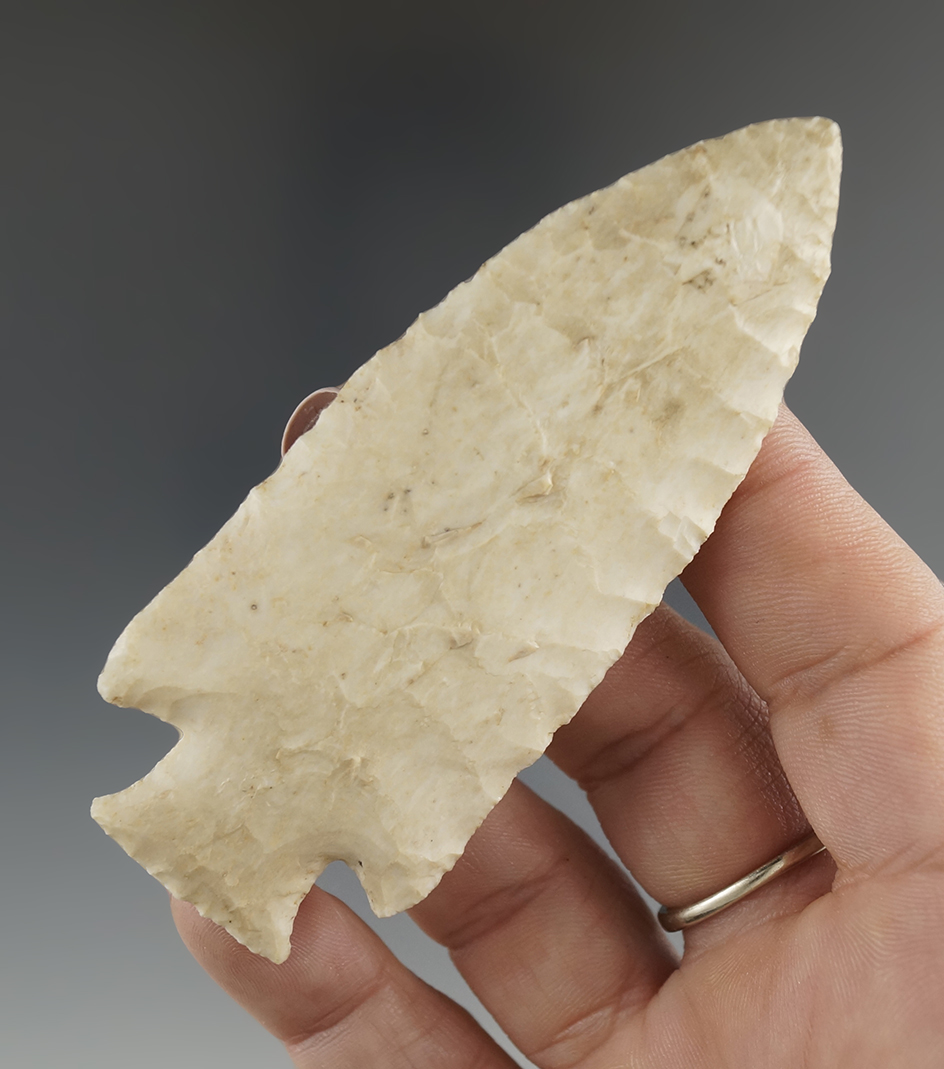 3 1/2" well styled Burlington chert Hardin found in Missouri.