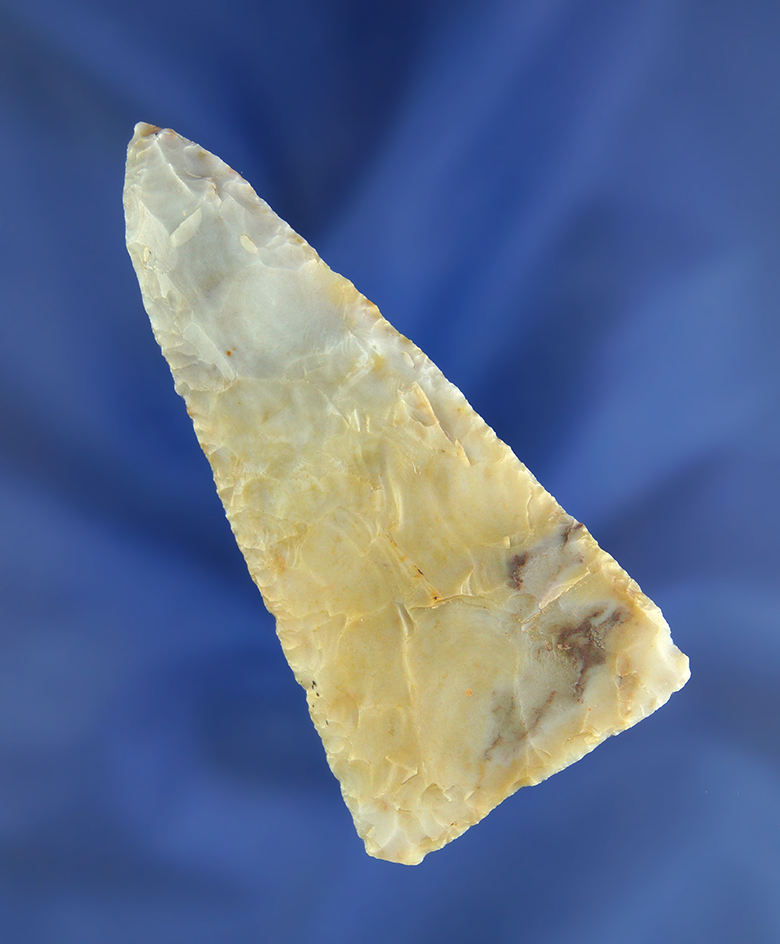 2 15/16" Triangular Fort Ancient Knife made from beautiful high-quality Flint Ridge Flint