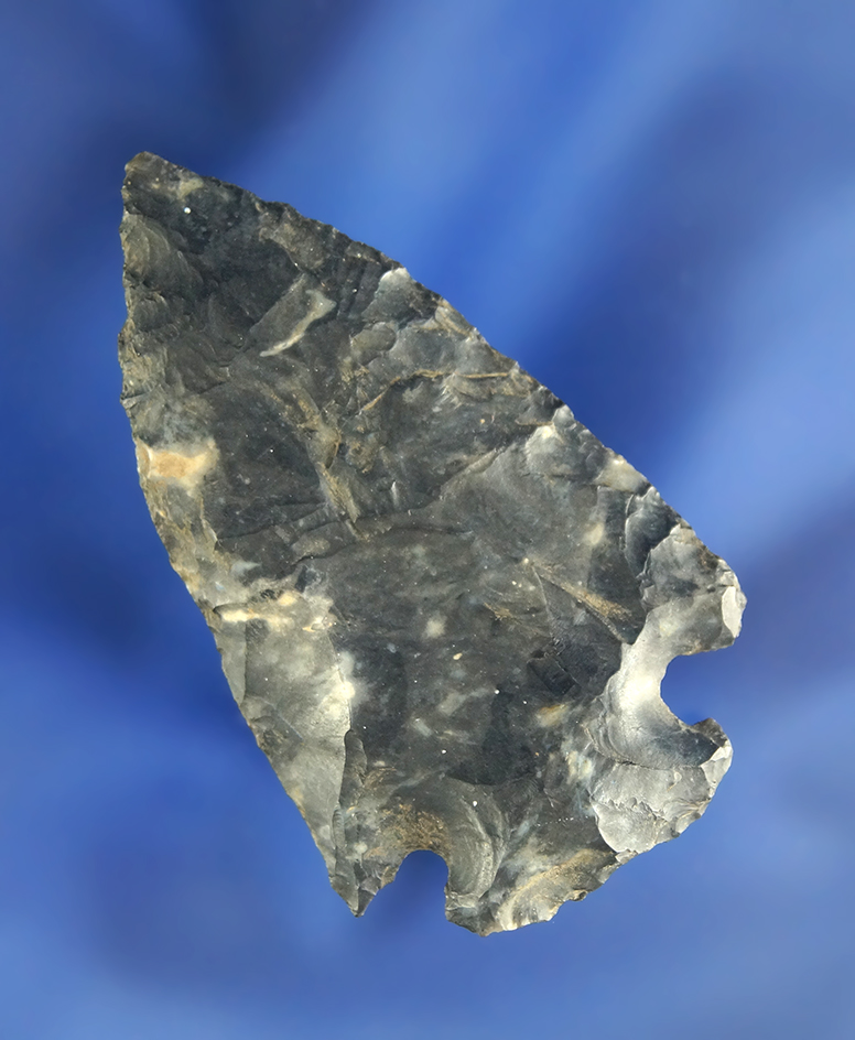 2" Coshocton Flint Pentagonal point found in Crawford Co.,  Ohio between Bucyrus and Nevada.