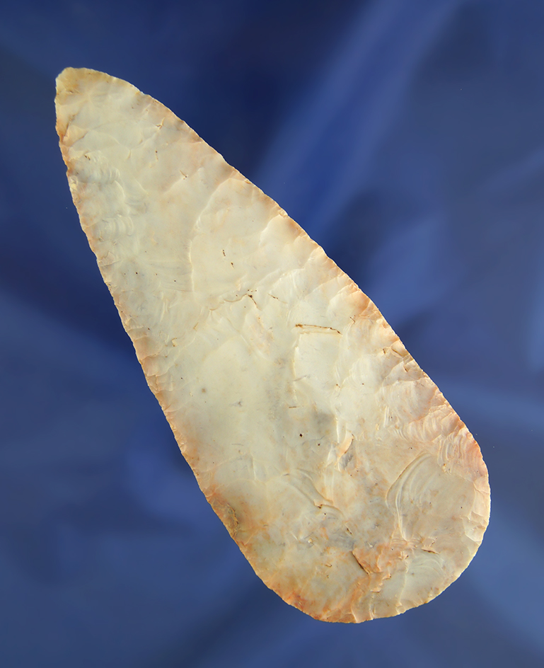 5" Adena Blade made from Flint Ridge Flint found in Licking Co., Ohio.   Bennett COA.