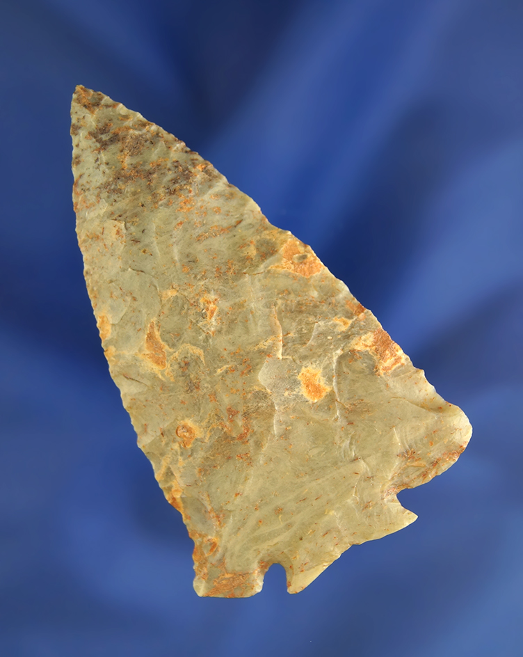 2 3/4" Decatur Fractured Base, classic style! Found near Zanesville Ohio.  Davis COA G-9.