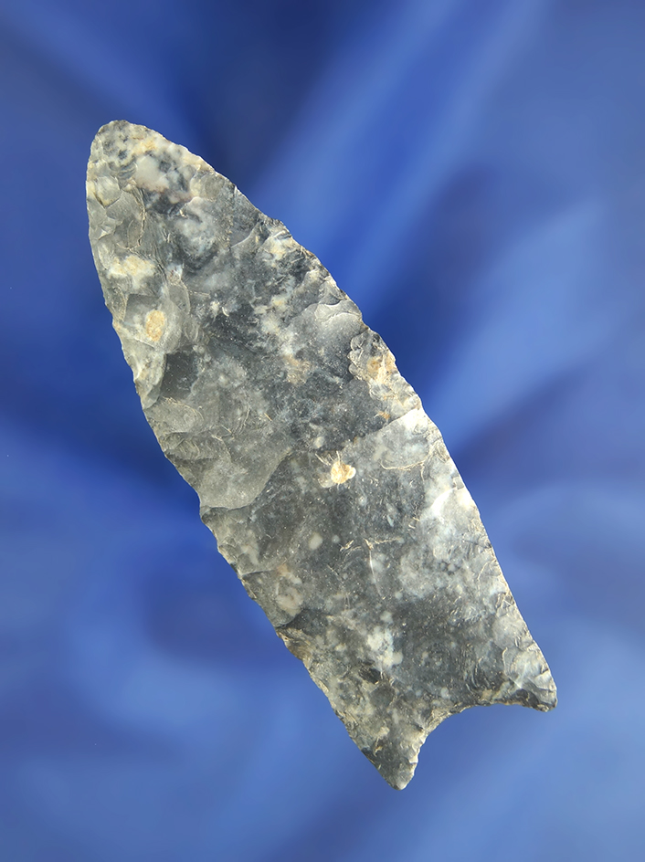 3 1/4" Paleo Clovis made from Upper Mercer Flint found in Muskingum Co., Ohio.
