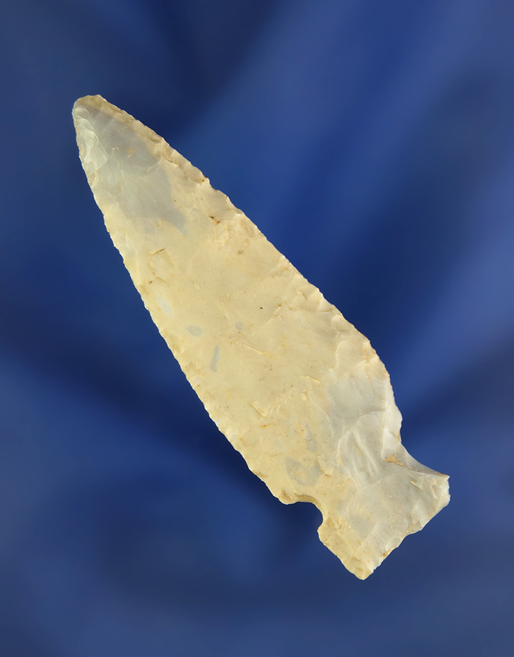 Thin and very well flaked 2 1/4" Sidenotch Arrowhead found in Knox Co.,  Ohio. Ex. Champion