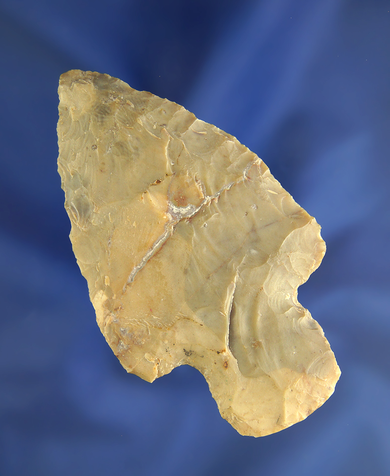 3 5/16" Flint Ridge Flint Late Adena found in Ohio.