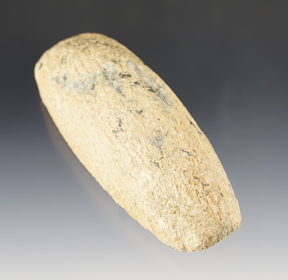 3 3/4 Undrilled Loafstone that is slightly scooped on the bottom. Found in Hancock Co., Ohio. 