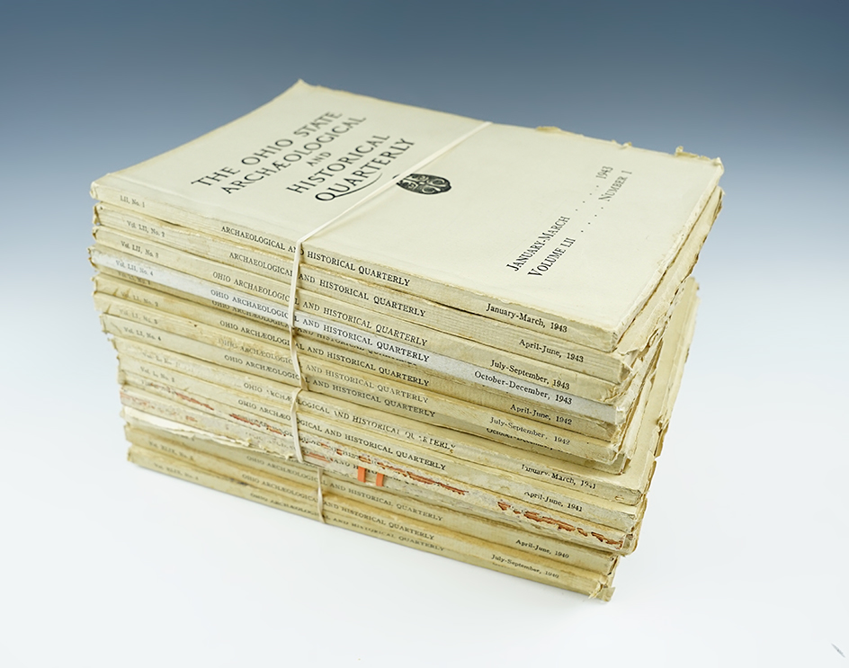 Lot of "The Ohio State Archaeological & Historical Quarterly" from 1940 - 1943.