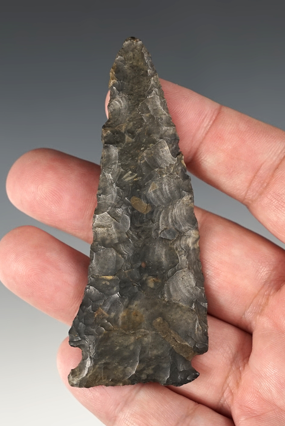 3 7/16" Meadowood made from Coshocton Flint, Mercer Co., Ohio. Bennett COA.