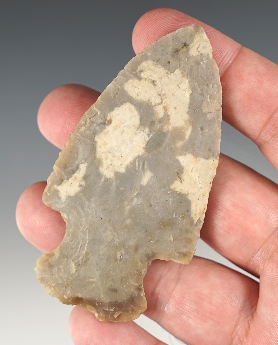 Nice 3 1/4" Flint Ridge Hopewell found in Ohio. Ex. H. Seldon Sr., Miller. Pictured.
