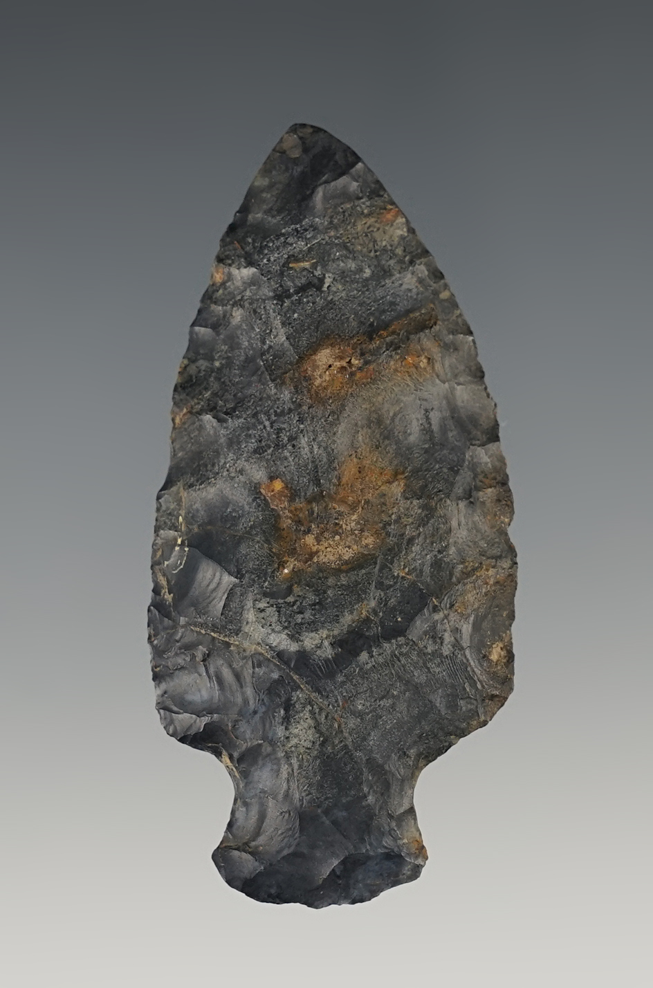 1 5/8" Coshocton Flint Tablerock, found in Mercer Co., Ohio. Bennett COA.
