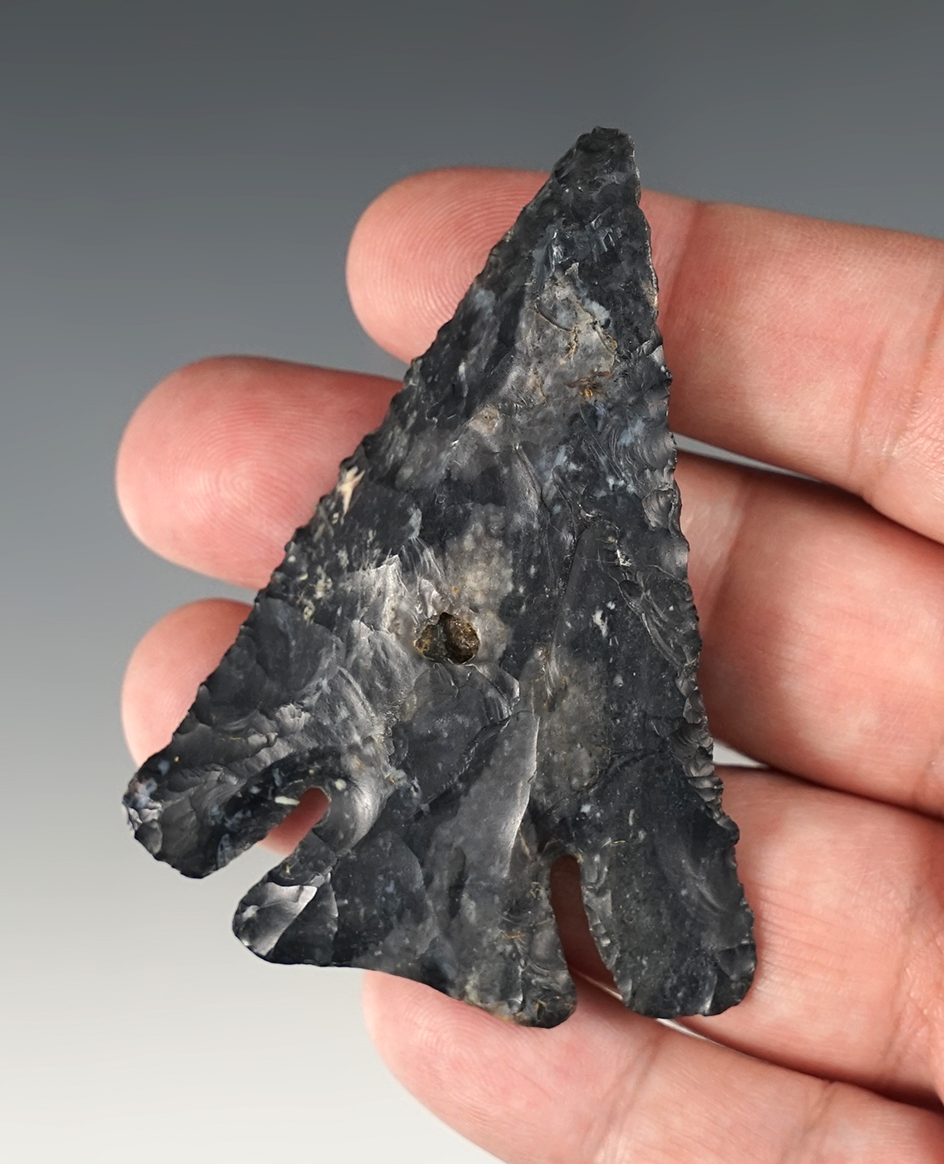 2 13/16" Coshocton Flint Lost Lake - slight restoration to tip. -Licking Co., Ohio.