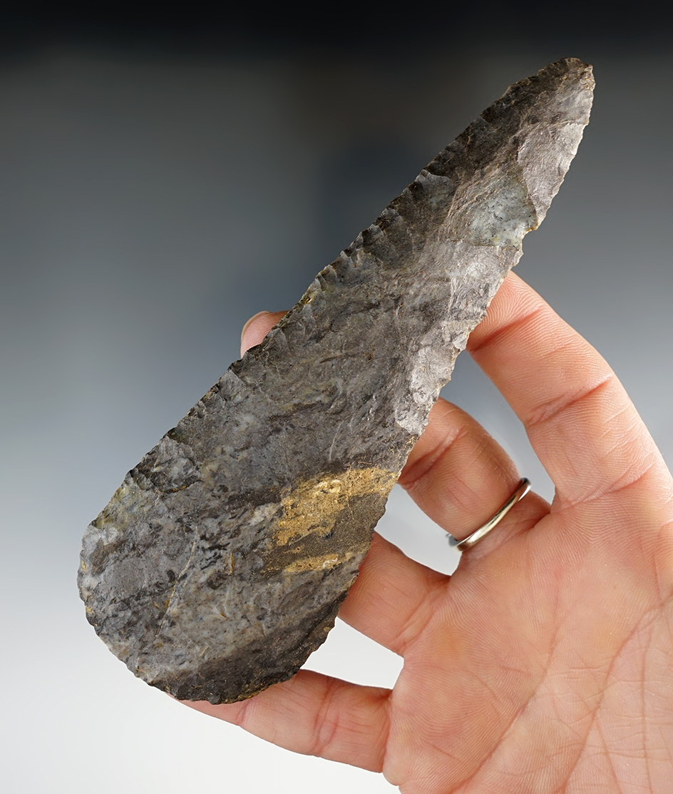 Large 5 1/2" well made Cobbs Blade found in Scioto Co., Ohio. Ex. Wachtel, Hooks.