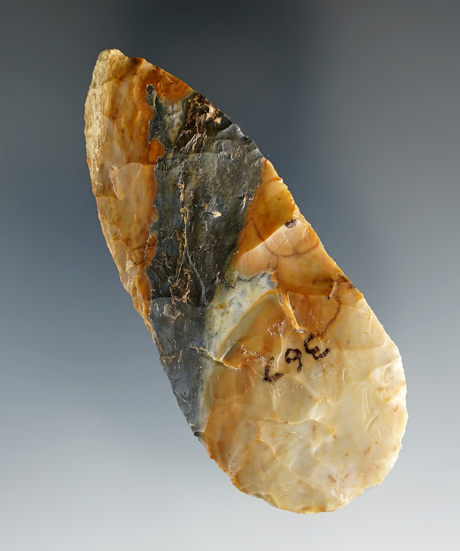 Outstanding color! 2 15/16" Flint Ridge Adena Blade that was found in Ohio.