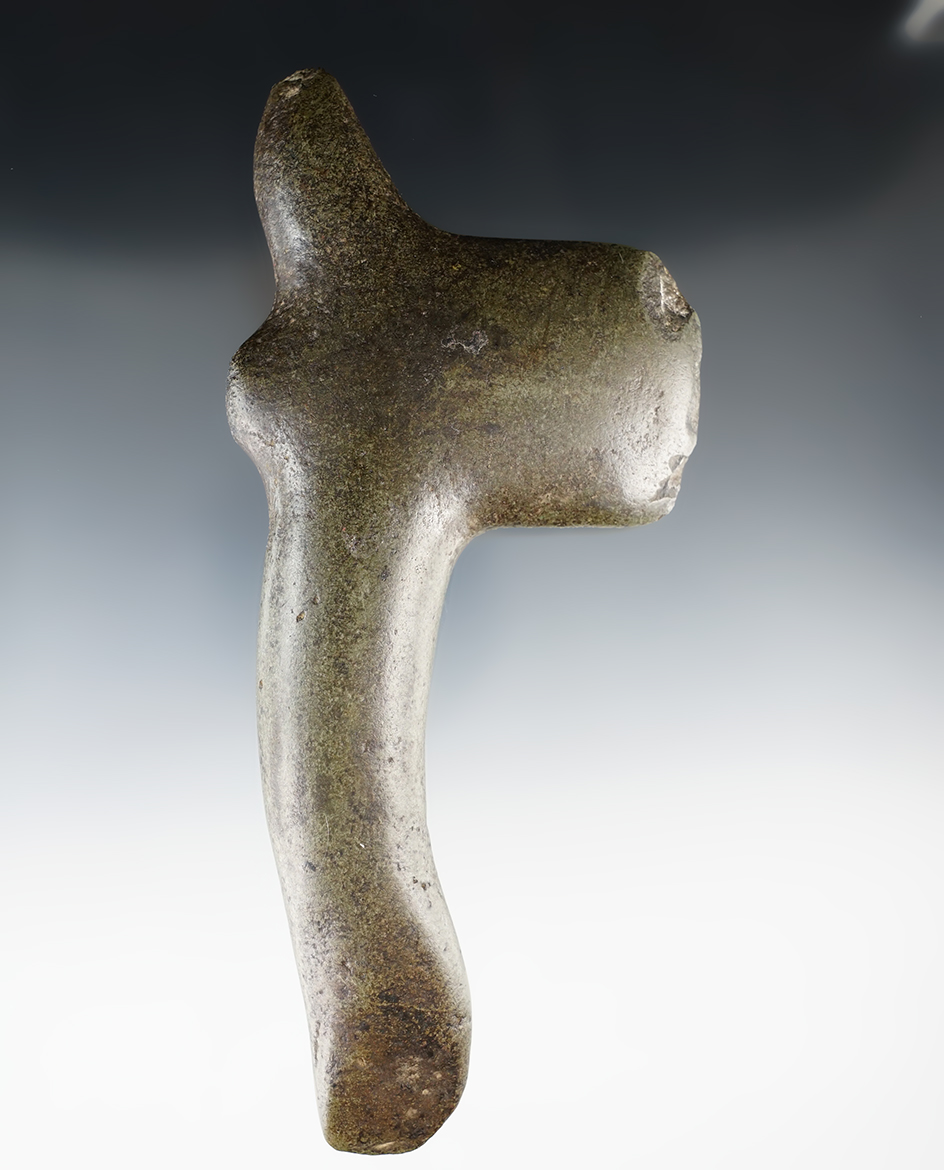7 /1/2" x 3 1/8" Classic Period Monolithic Ceremonial Axe. Found in Guatemala.