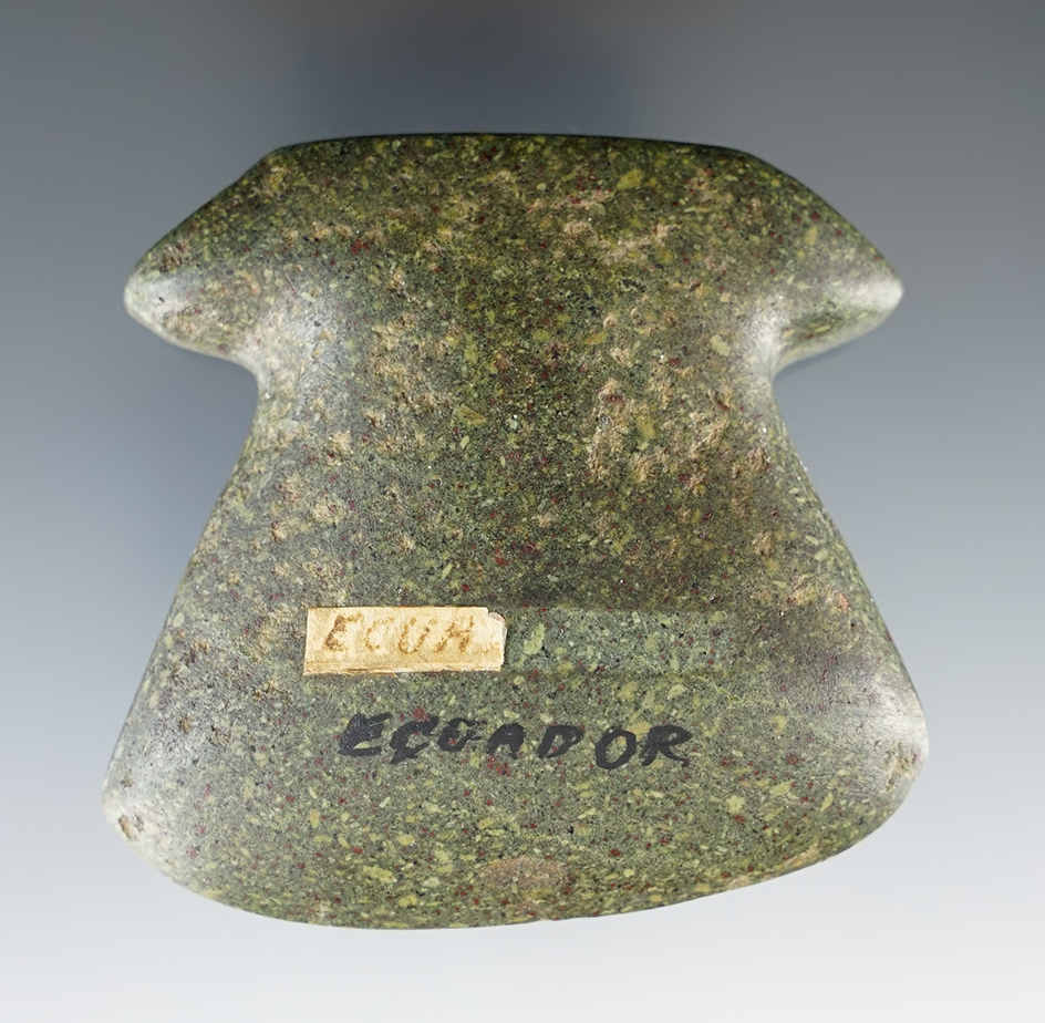 2 1/2" Inca-Quechua Ceremonial Jadeite Axe found in Ecuador, Central America.