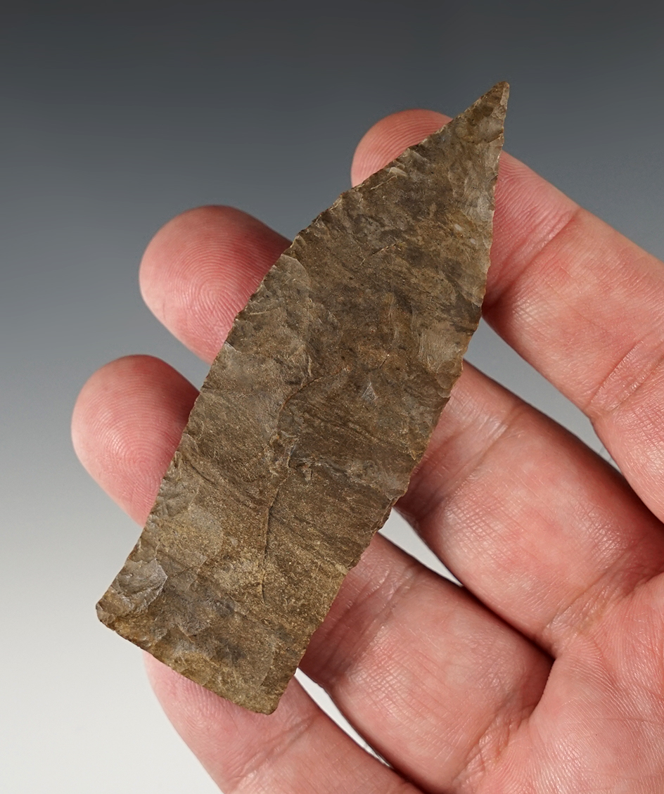 3 5/16" Copena found in Benton Co., Tennessee made from Dover Chert.