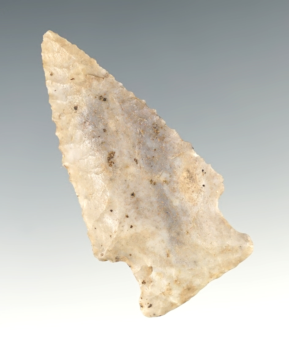 Nice 2 3/16" Beveled Hardin found in Illinois. Ex. Llyod Bellman.