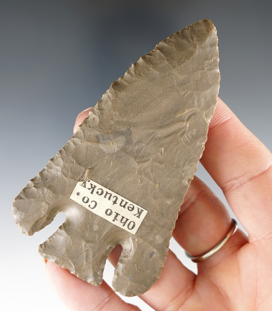 Classic style 3 3/8" Beveled Lost Lake found in Ohio Co., Kentucky. Well made.