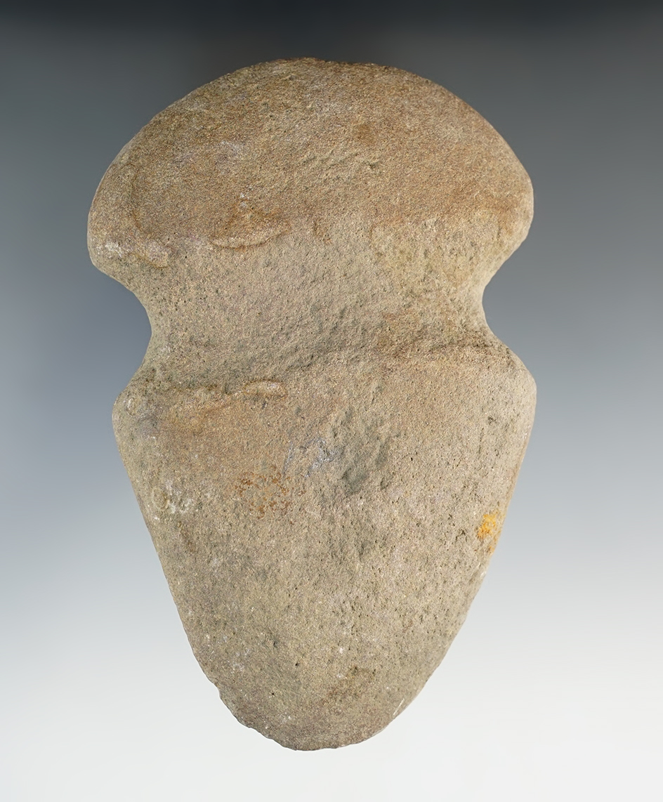 5 1/4" Full Grooved Axe that is made from Hardstone that is well patinated.