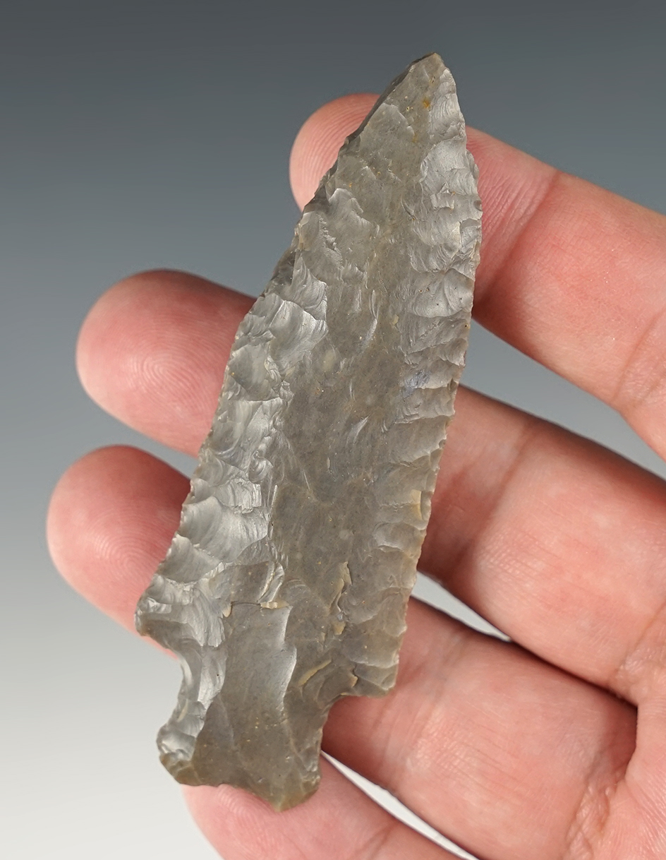 3 3/8" Well made Hornstone Heavy Duty found in Scioto Co., Ohio. Ex. Hothem.