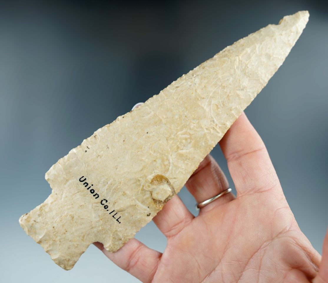 Large and nice! 6 5/8" Hardin found in Union  Co., Illinois. Rogers and Davis G-9 COAs.