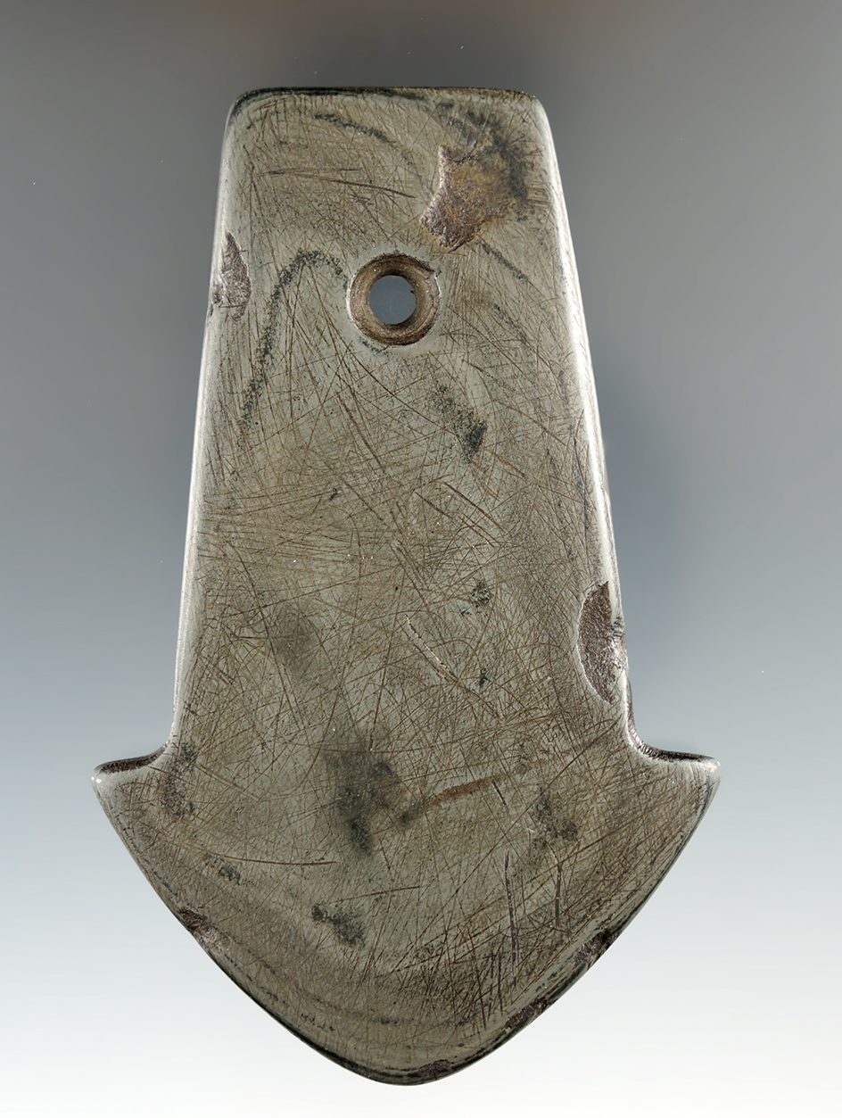 3 3/4" Anchor Pendant - nicely banded glacial slate found in Shelby Co., Ohio. Bennett COA.