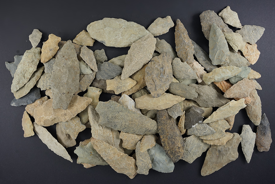Set of 100 points found in the Eastern U.S. The largest is 3 1/2".