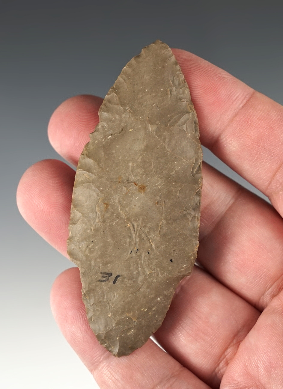 3 1/8" Adena found in Tennessee that is well patinated.