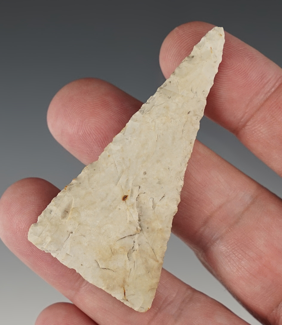 Well made 2 9/16" Triangle point found in Ohio.