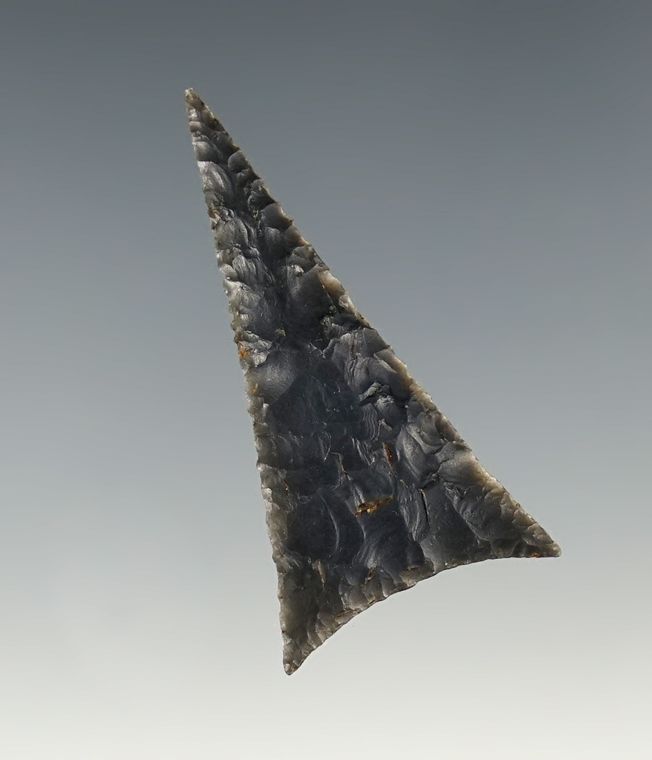 Incredible flaking on this 1 9/16" Tennessee Triangle point.