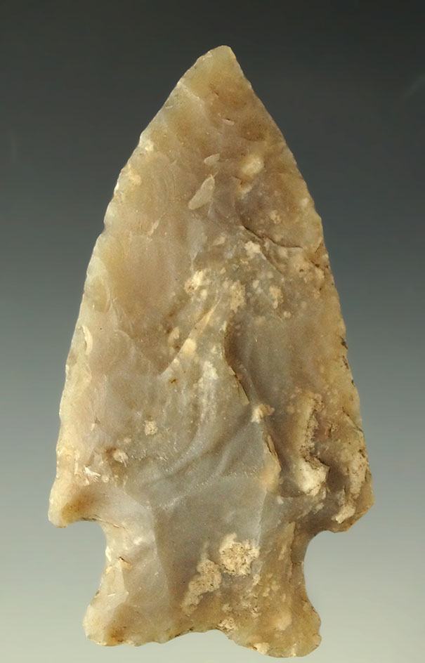 Ex. Museum! 2 7/16" Martindale point made from nicely translucent material found in Texas.