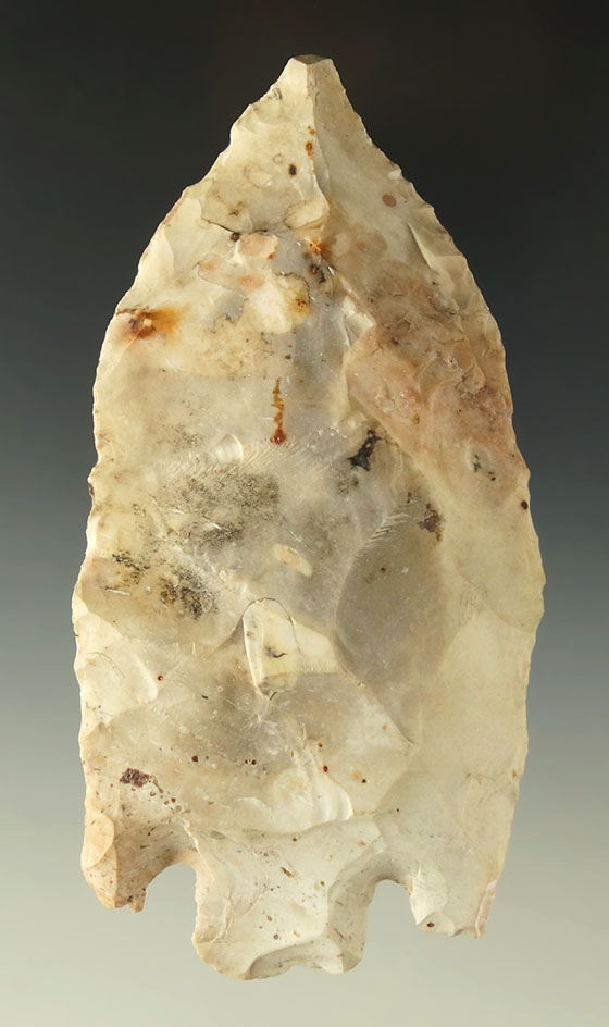 Thick and heavy 4 9/16" Smith Basal Notch Knife found in Lincoln County Missouri.  Dickey COA.