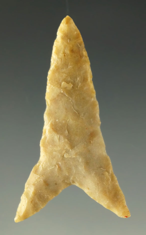 Ex. Museum! Nice! 1 1/2" Starr point found in Texas. Ex. Charles Shewey collection.
