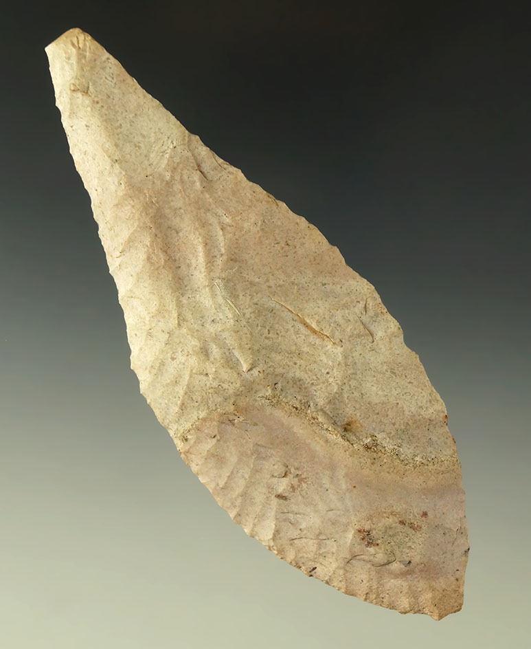 Large 4 7/8" Beveled Knife found in Missouri.