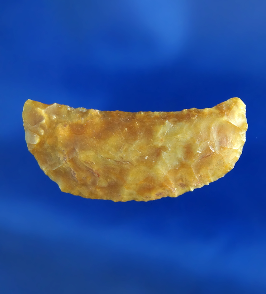 1 7/16" Paleo Crescent made from beautiful caramel colored material found in the Alvord desert, OR.